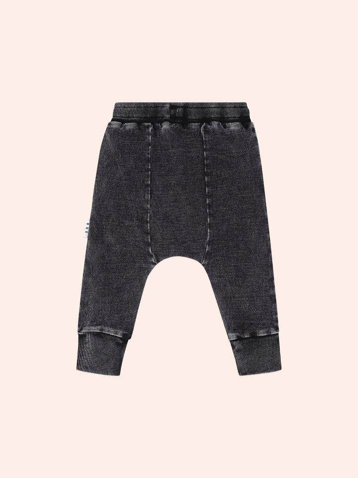 Babesta Black Knit Denim 5 Pocket Pant by Huxbaby