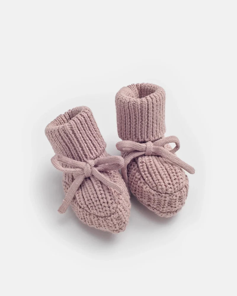 Babesta Bow Booties Ash Rose by 7AM Enfant