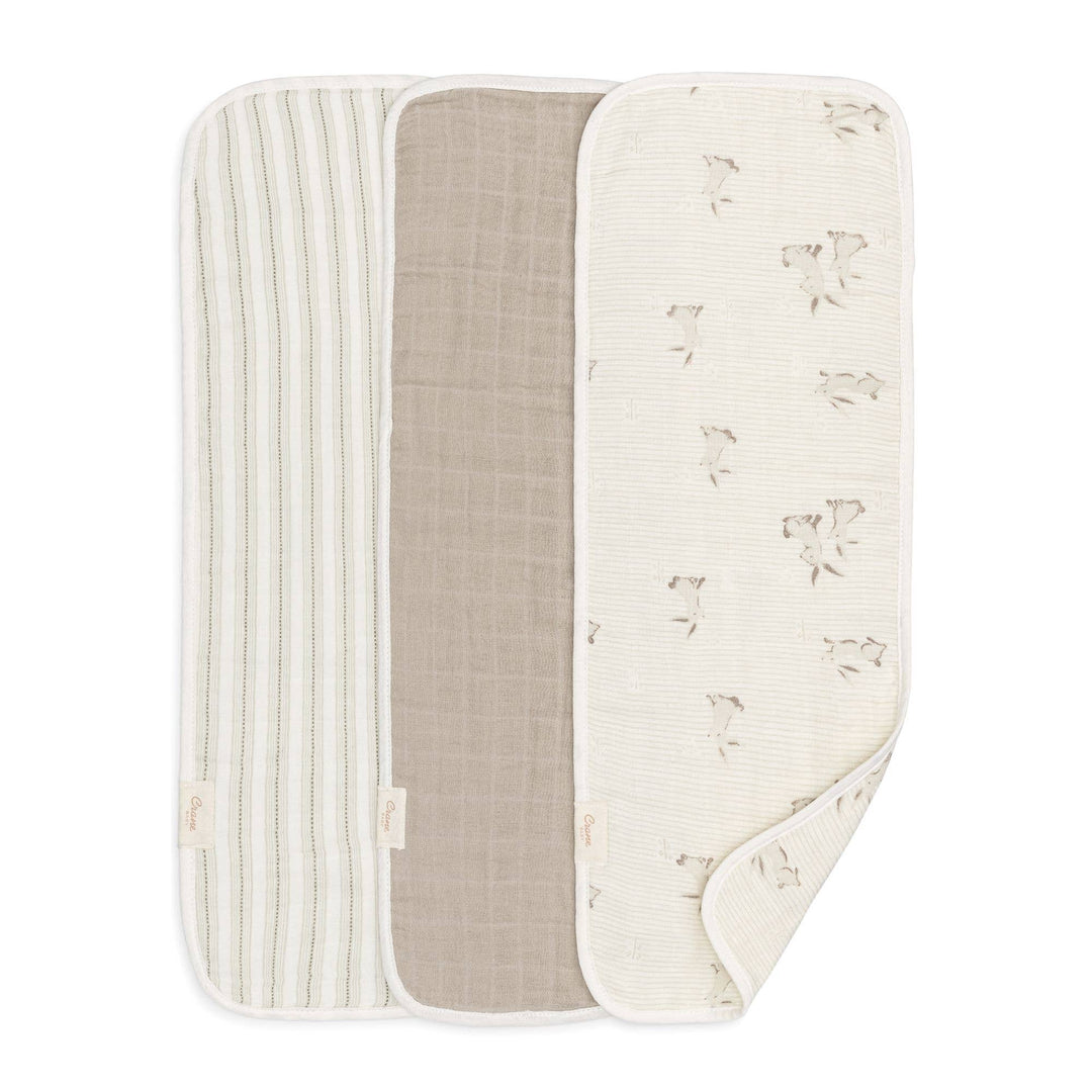 Babesta Bunny 3-pc. Burp Cloth Set by Crane Baby