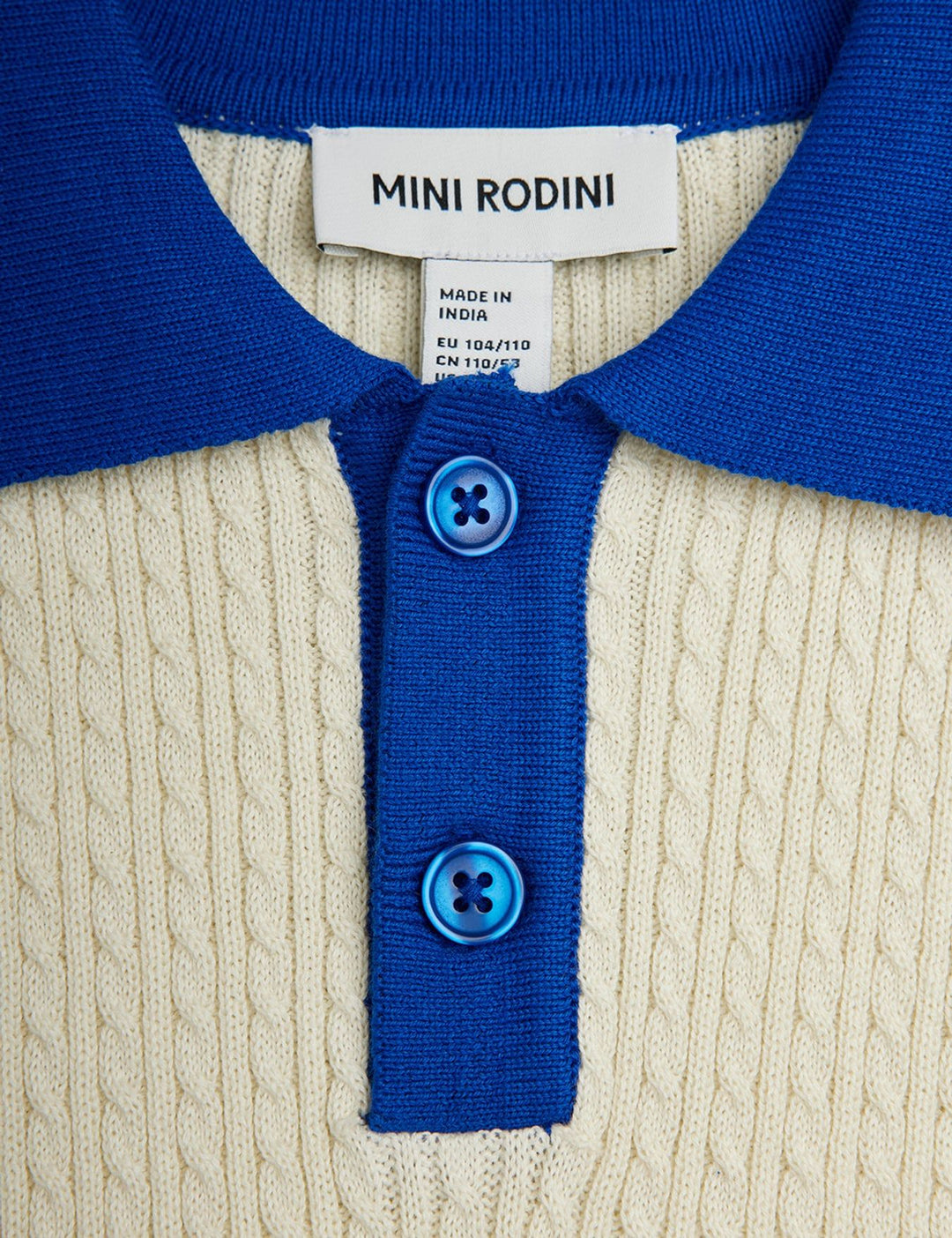 Babesta Cable Knit Polo Shirt by Mini Rodini
