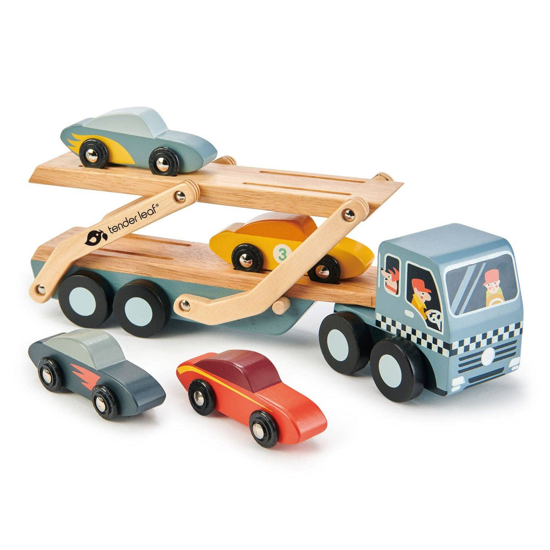 Babesta Car Transporter Wooden Toy Set by Tender Leaf Toys