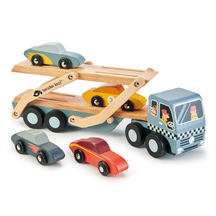 Babesta Car Transporter Wooden Toy Set by Tender Leaf Toys
