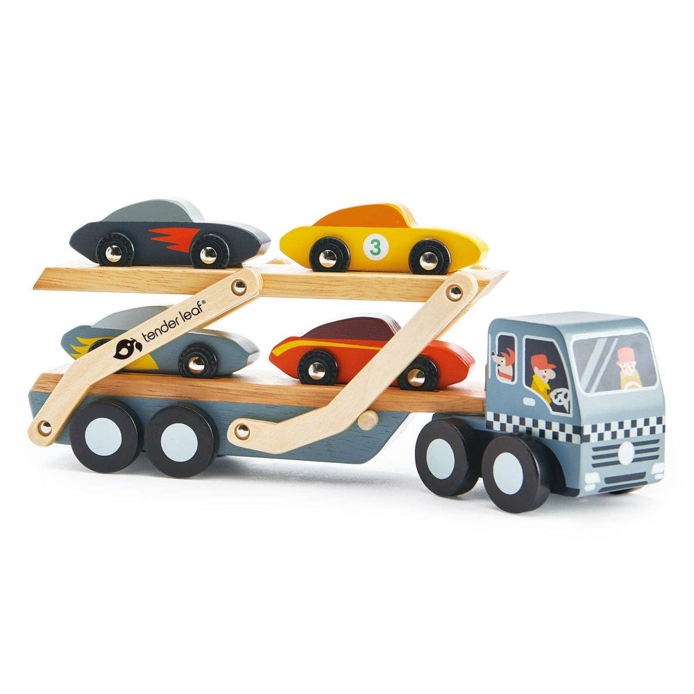 Babesta Car Transporter Wooden Toy Set by Tender Leaf Toys