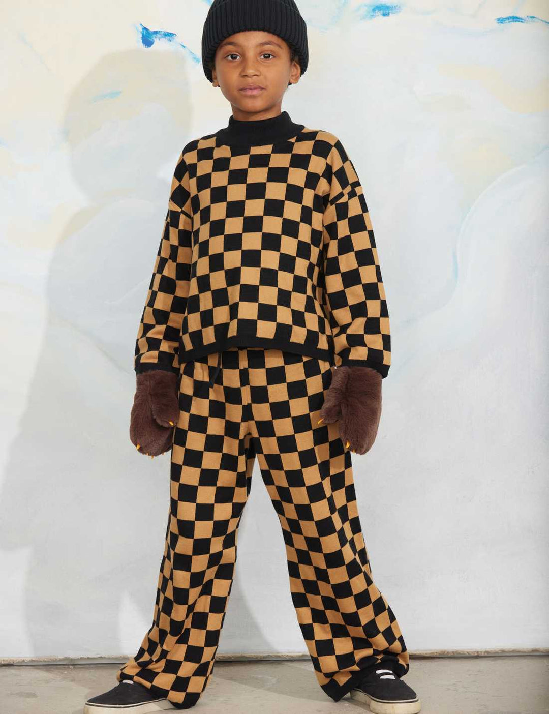 Babesta_Chess_Check_Knitted_Sweater_Brown_by_Mini_Rodini