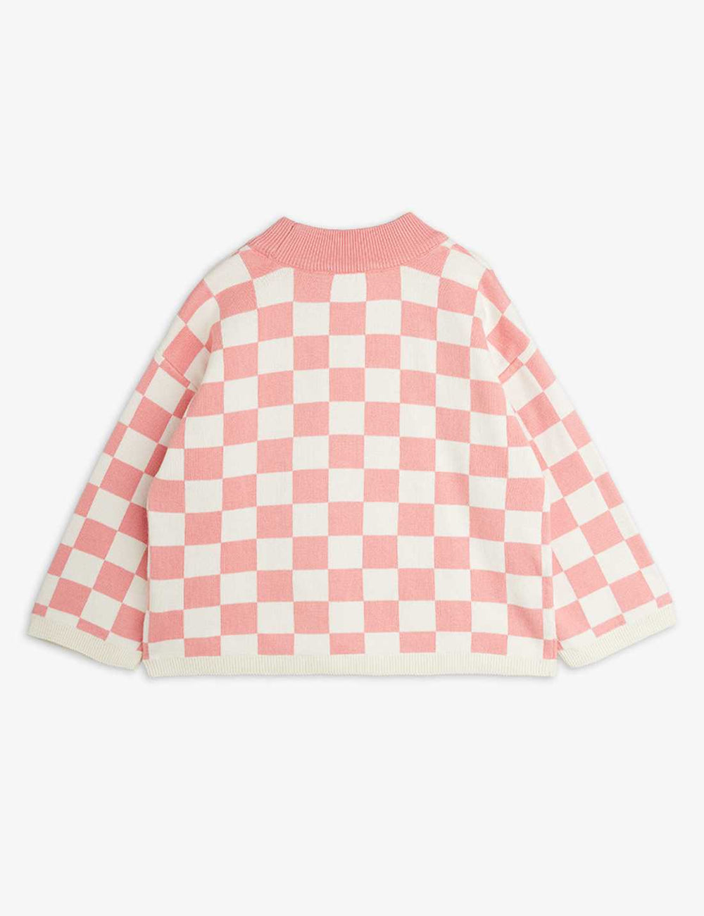 Babesta Chess Check Knitted Sweater Pink by Mini Rodini 