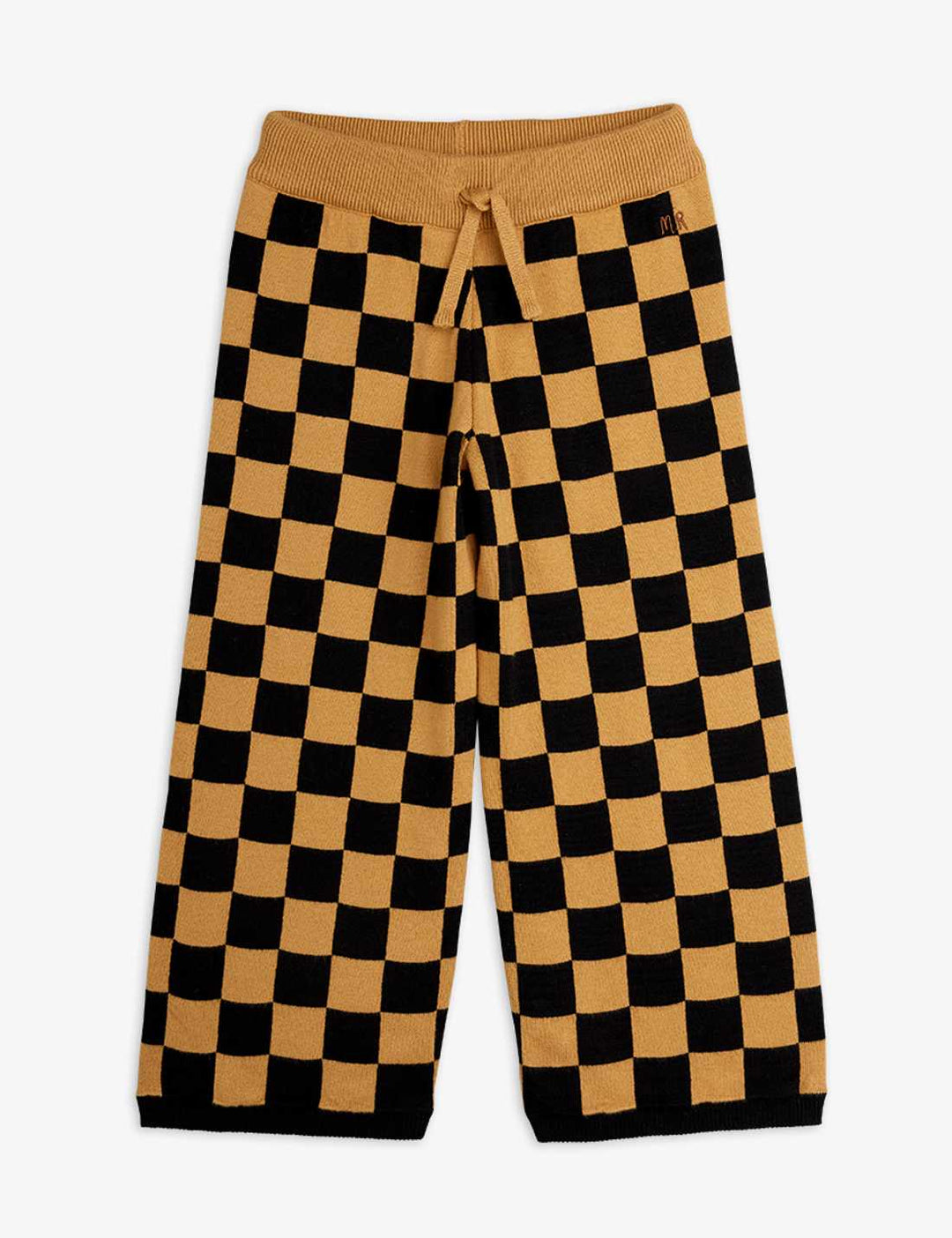 Babesta Chess Check Knitted Trouser Brown by Mini Rodini