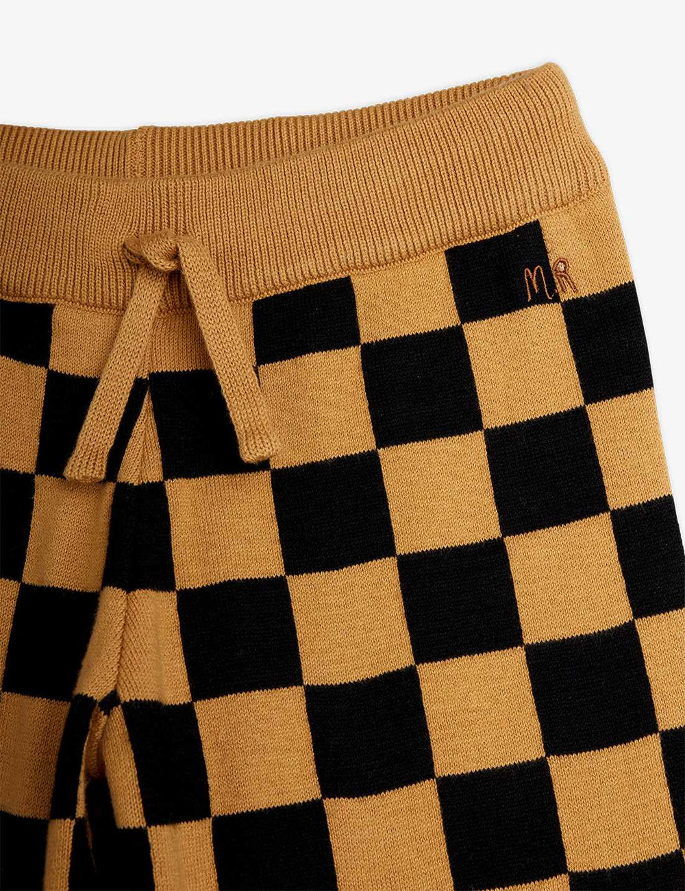 Babesta Chess Check Knitted Trouser Brown by Mini Rodini
