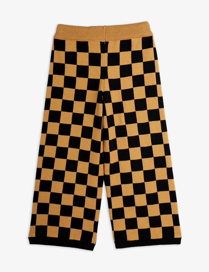Babesta Chess Check Knitted Trouser Brown by Mini Rodini