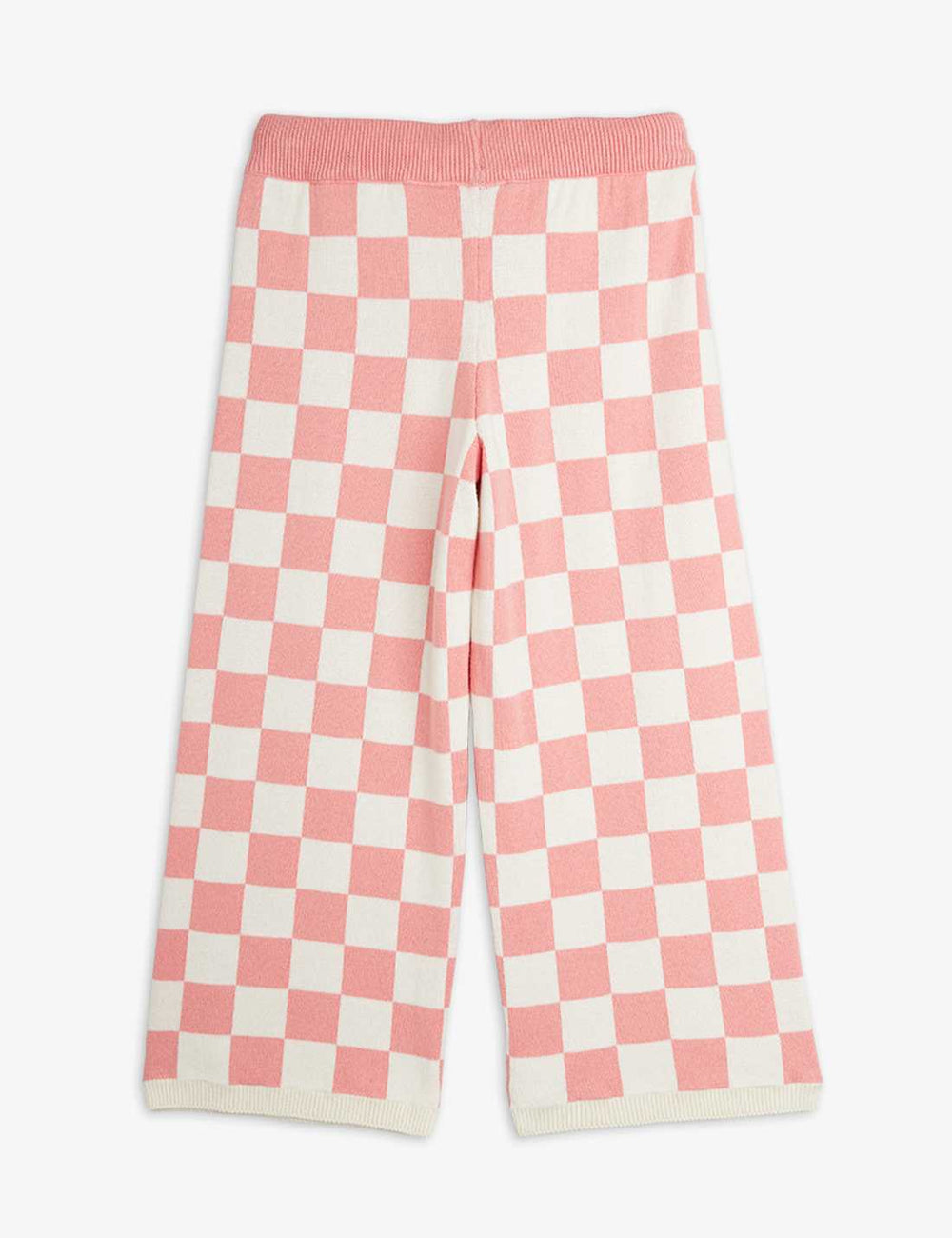 Babesta Chess Check Knitted Trouser Pink by Mini Rodini 