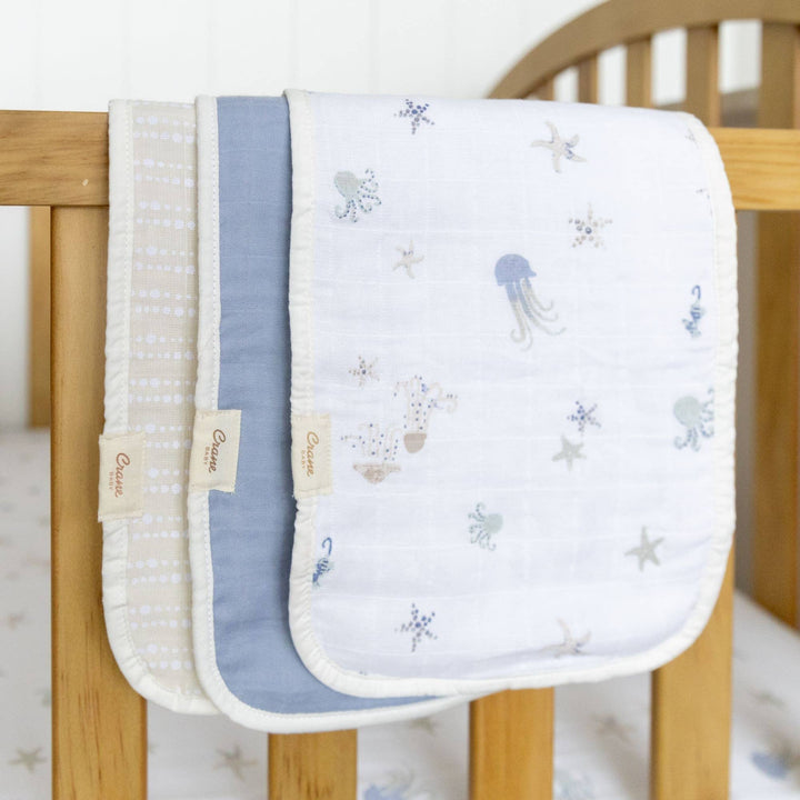 Babesta Cove 3-pc. Baby Burp Cloth Set by Crane Baby