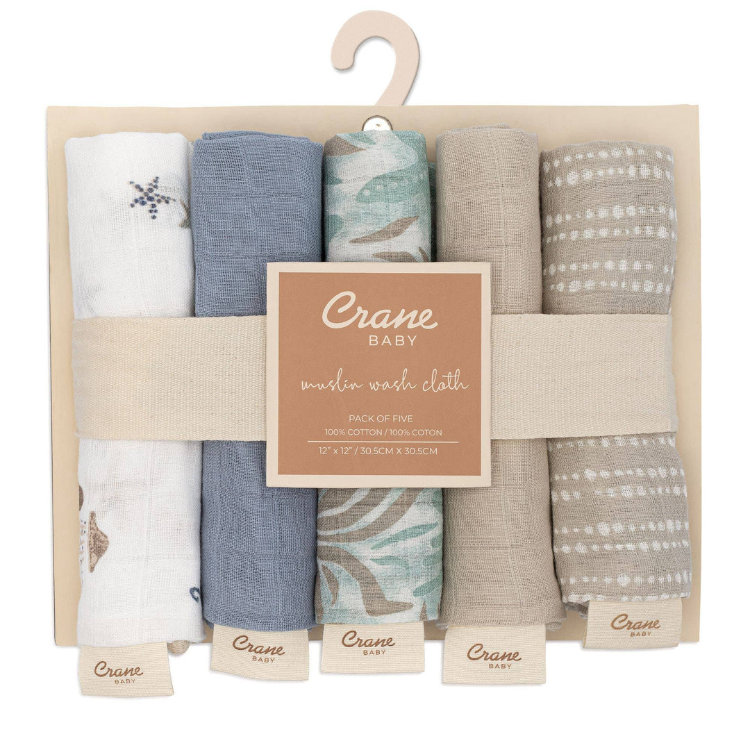 Babesta Cove 5-pc. Baby Wash Cloth Set by Crane Baby