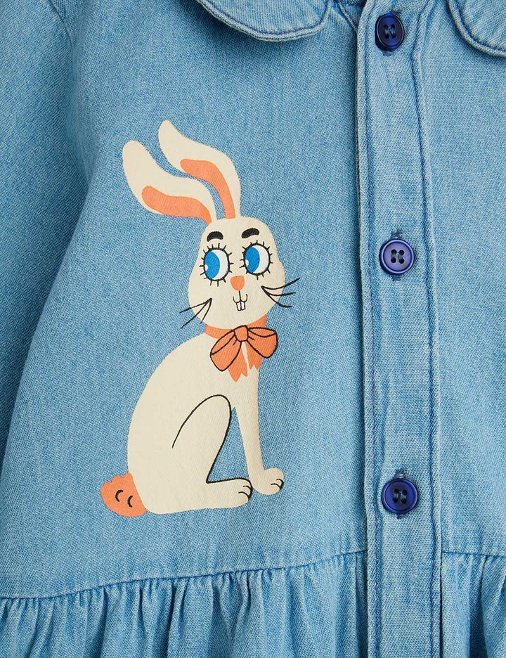 Babesta Denim Rabbit Woven Dress by Mini Rodini