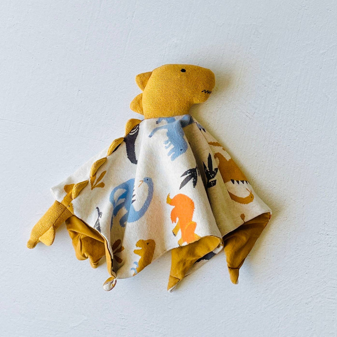 Babesta Dino Jacquard Knit Baby Blanket & Lovey Gift Set 