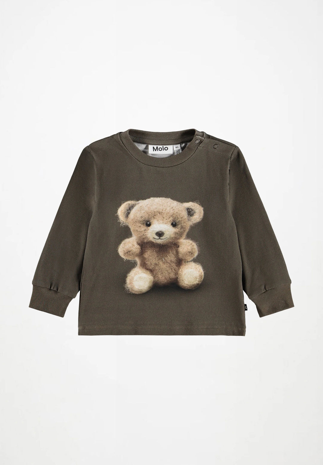 Babesta Eloy Felt Bear Long Sleeve Shirt by Molo