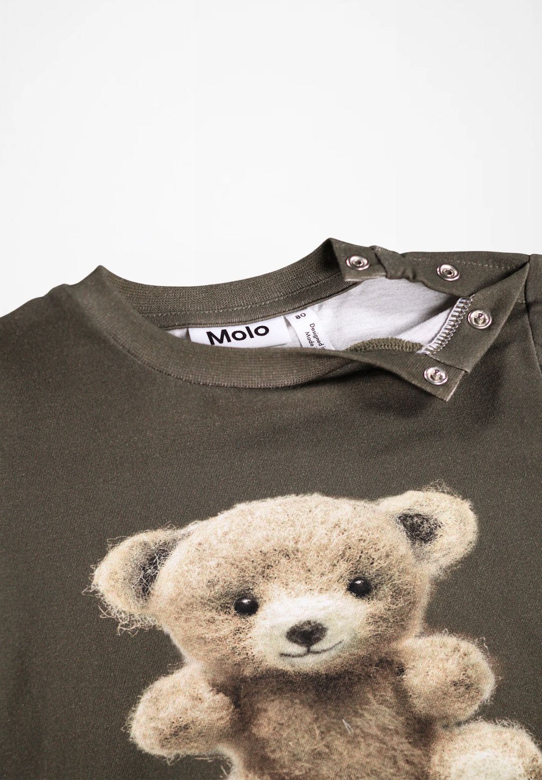 Babesta Eloy Felt Bear Long Sleeve Shirt by Molo