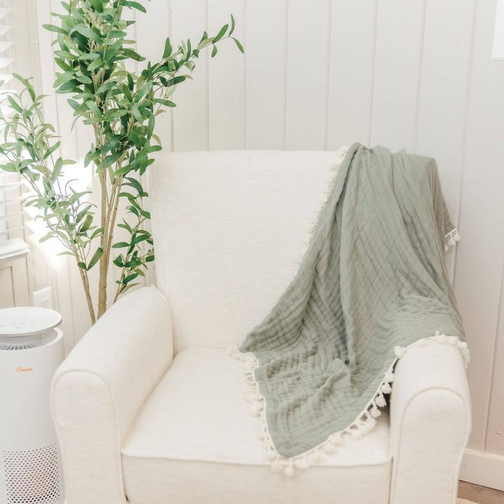 Babesta Fern 6 Layer Muslin Blanket by Crane Baby