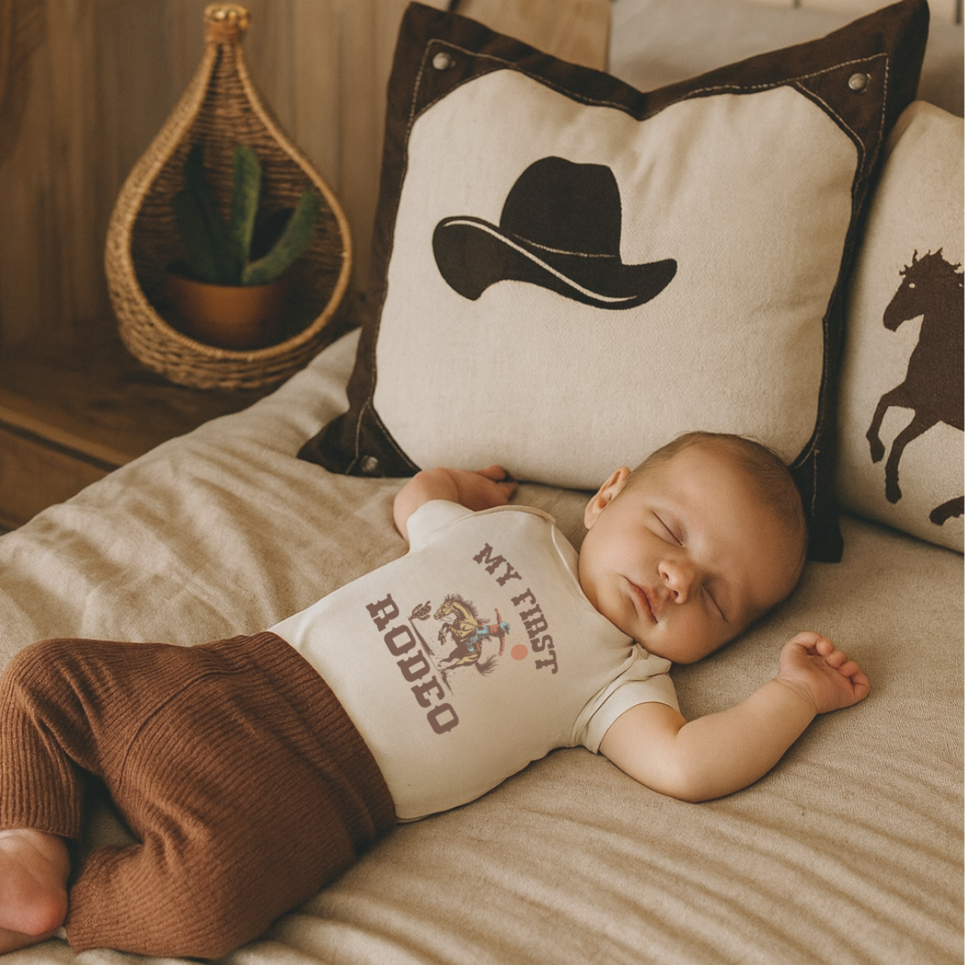 Babesta "First Rodeo" Graphic Bodysuit by Finn + Emma