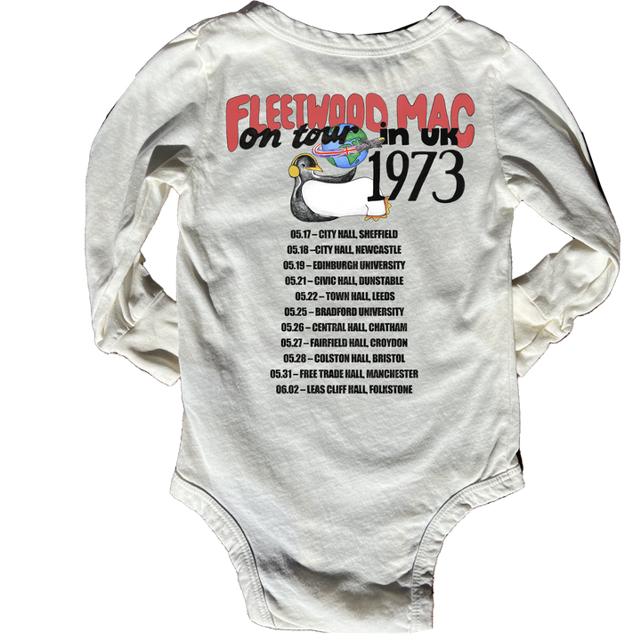 Babesta Fleetwood Mac Penguin 1973 Onesie by Rowdy Sprout