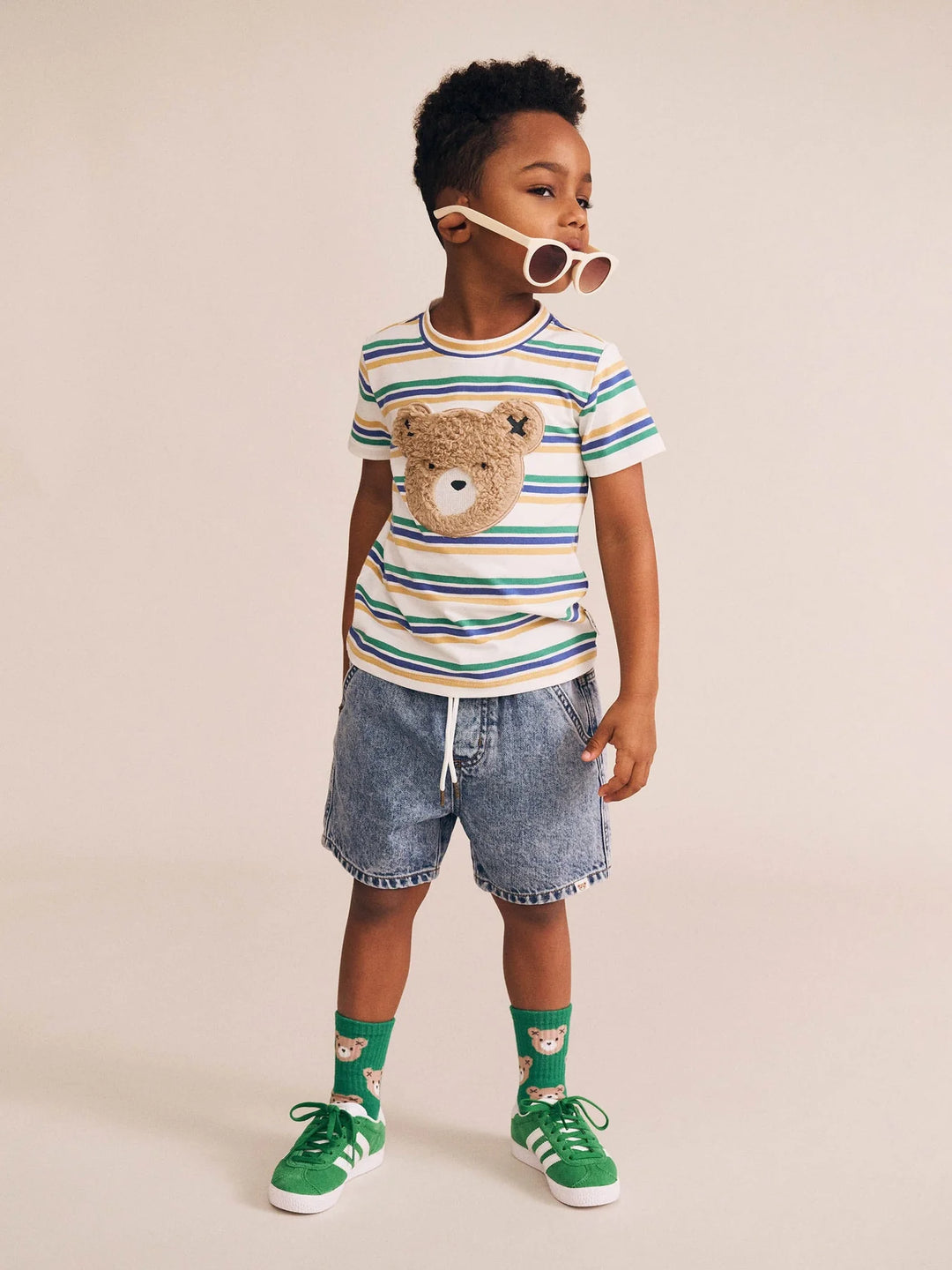 Babesta Furry Huxbear College Stripe Tee by Huxbaby