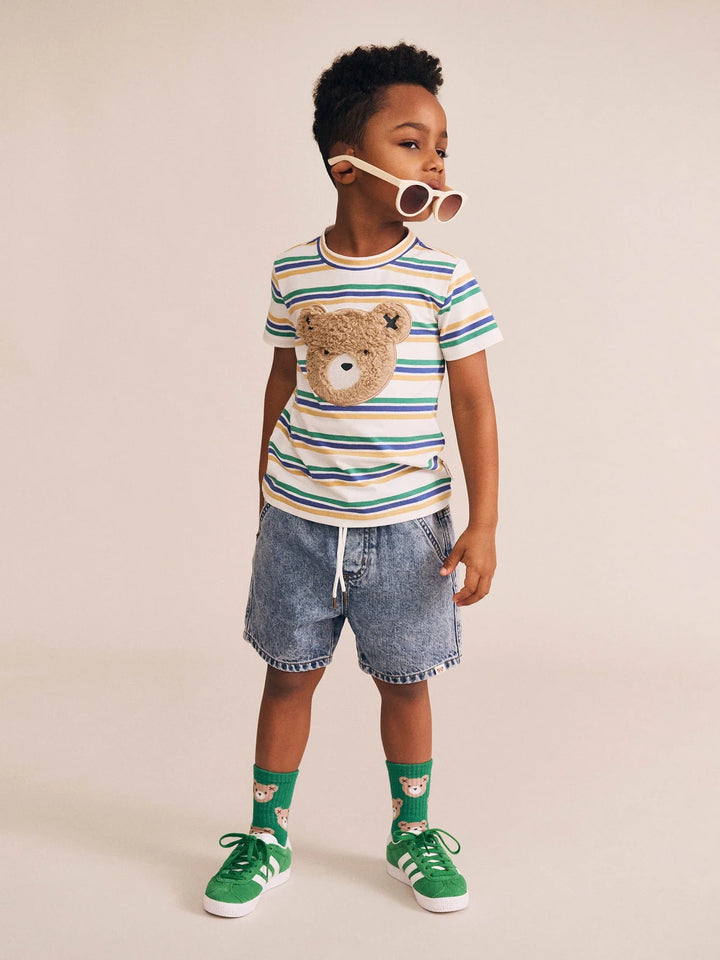 Babesta Furry Huxbear College Stripe Tee by Huxbaby
