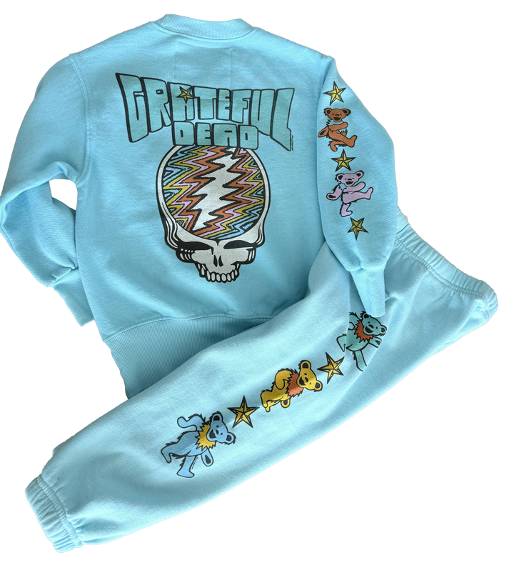 Babesta Grateful Dead Cosmic Bears Blue Sweatpants by Rowdy Sprout