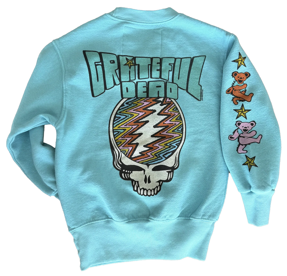 Babesta Grateful Dead Cosmic Bears Blue Sweatshirt by Rowdy Sprout