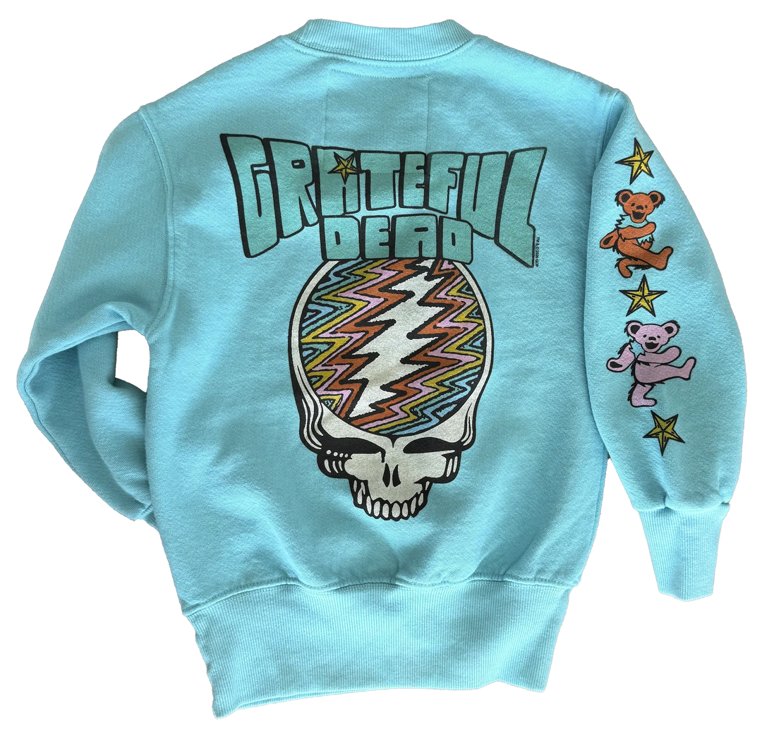 Babesta Grateful Dead Cosmic Bears Blue Sweatshirt by Rowdy Sprout