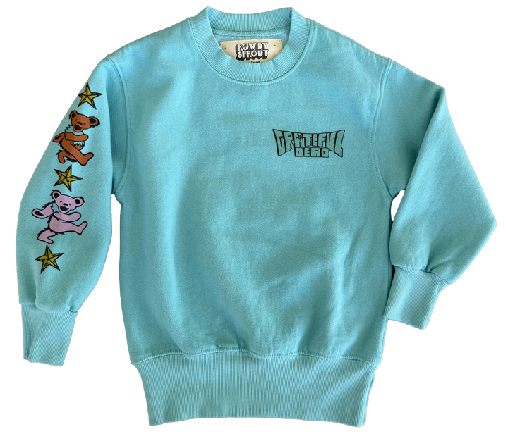 Babesta Grateful Dead Cosmic Bears Blue Sweatshirt by Rowdy Sprout