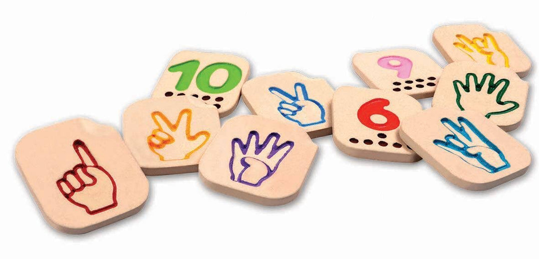 Babesta Hand Sign Numbers 1 - 10 Set by PlanToys