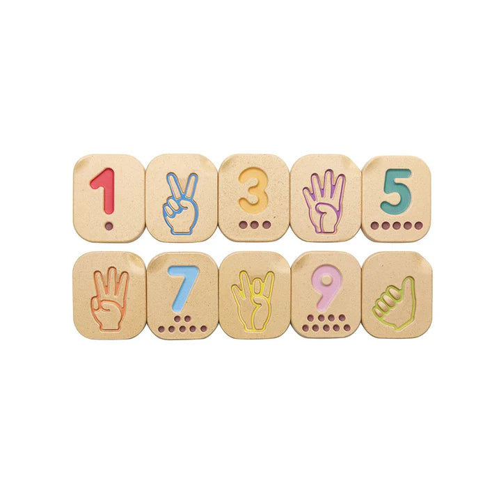 Babesta Hand Sign Numbers 1 - 10 Set by PlanToys