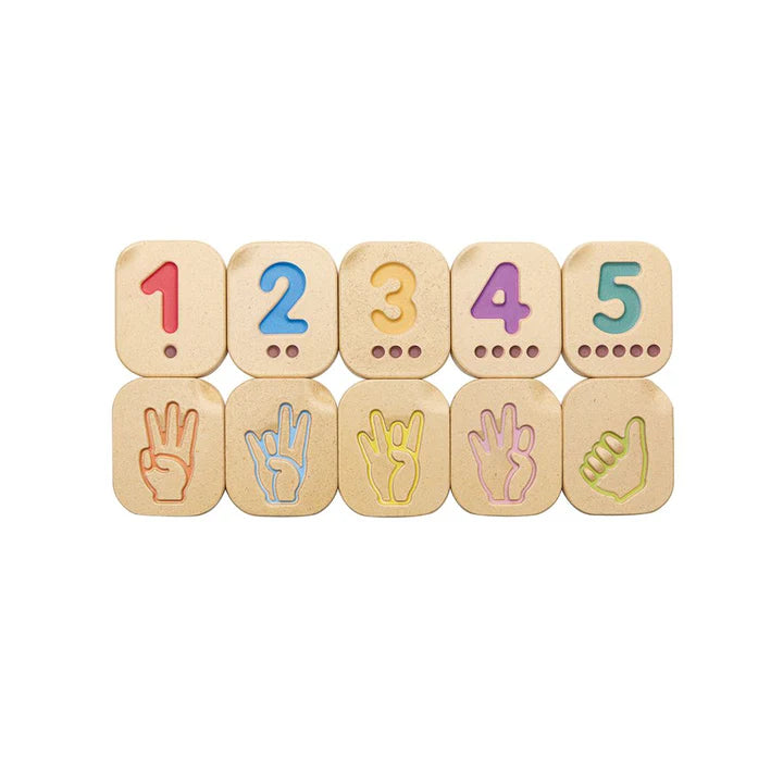 Babesta Hand Sign Numbers 1 - 10 Set by PlanToys