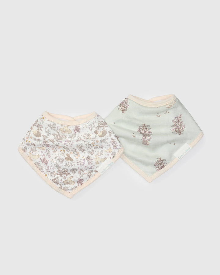 Babesta Hedgehog Forest Bandana Bib Set 2 - Pack by Loulou Lollipop