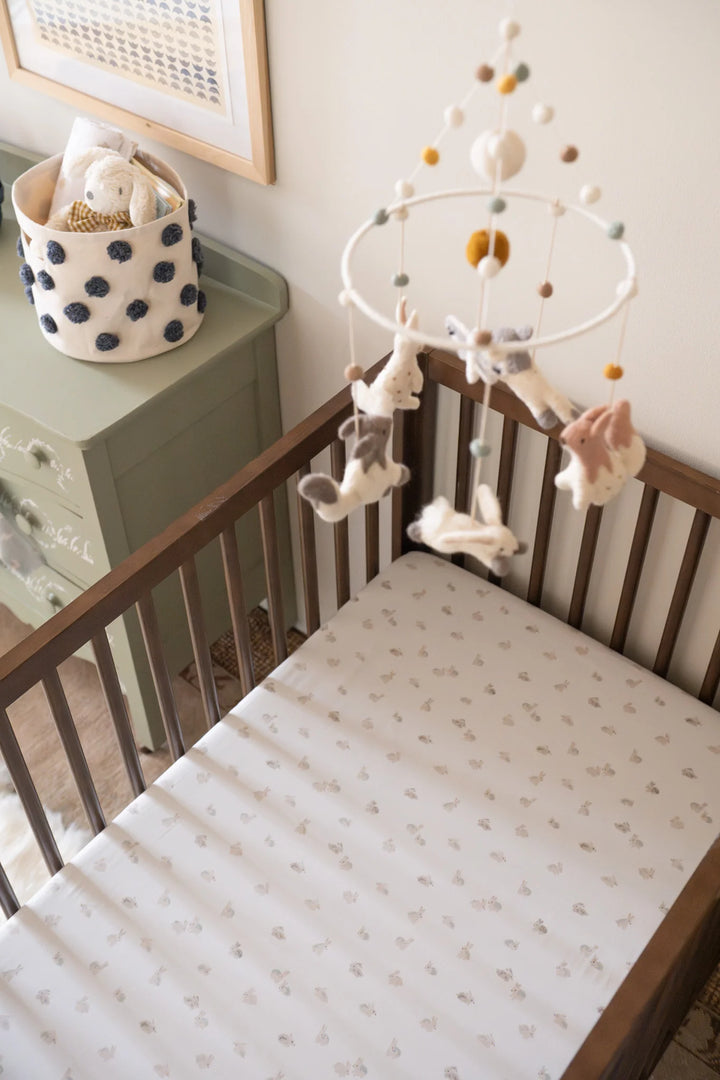 Babesta Hoppy Bunny Crib Sheets by Pehr