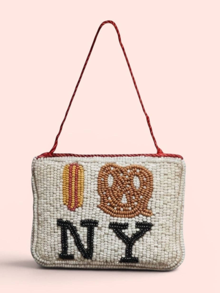 Babesta Hot Dog Pretzel NY Beaded Ornament by PiccoliNY