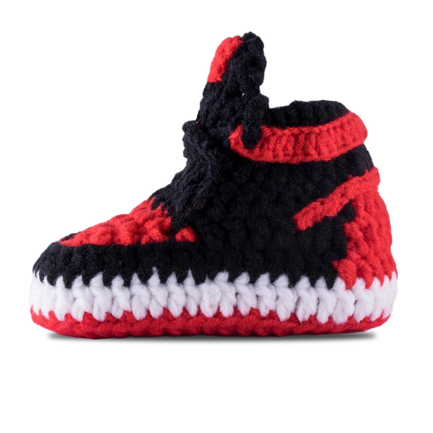 Babesta J-1 Crochet Baby Shoes Red