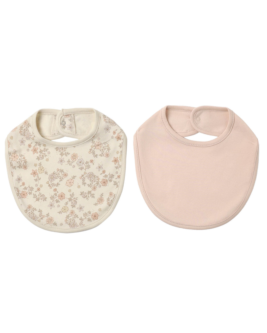 Babesta Jersey Bib 2-Pack Floral Vine / Dusty Rose