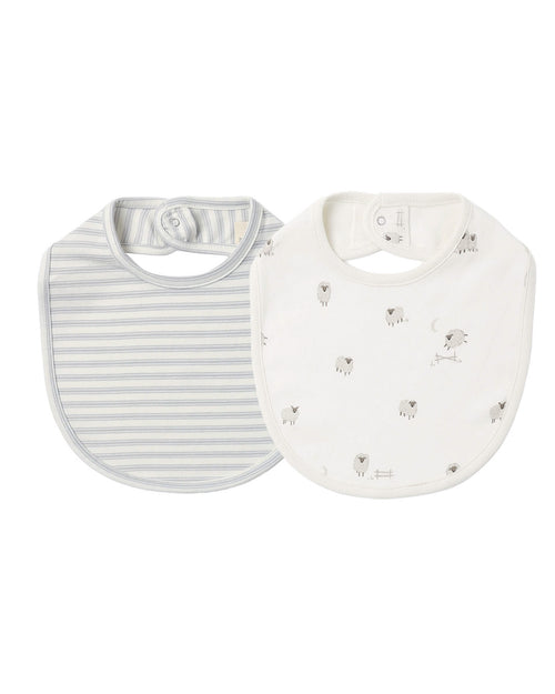 Jersey Bib 2-Pack Sheep / Cloud Stripe