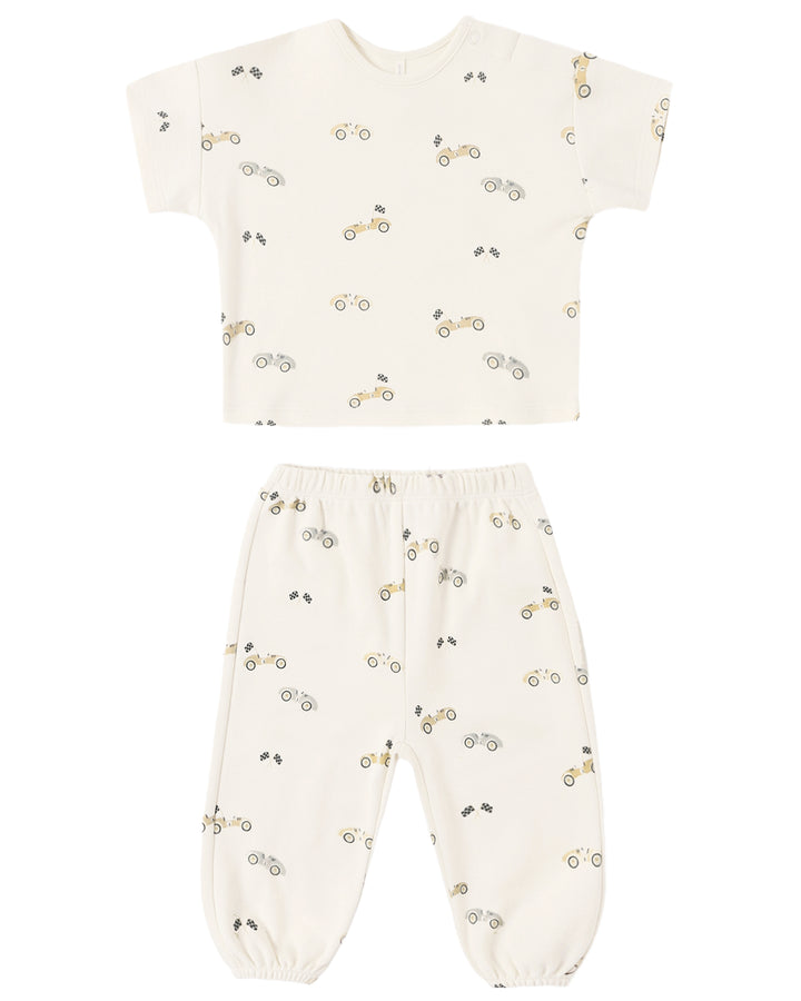 Babesta Jersey Tee & Pant Set - Race Car by Quincy Mae