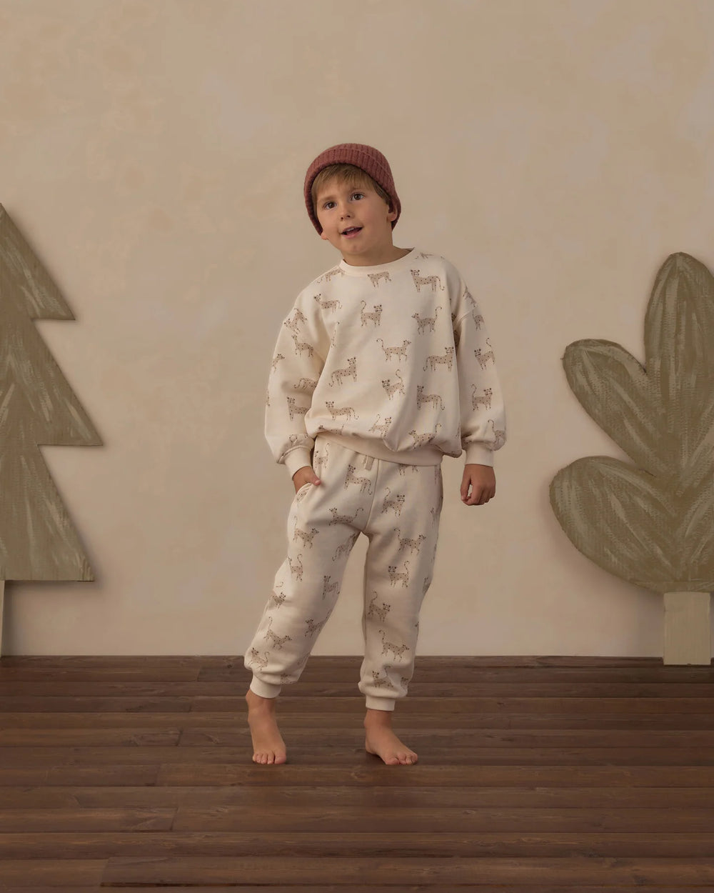 Babesta Jogger Sweatpant Leopards by Rylee + Cru 