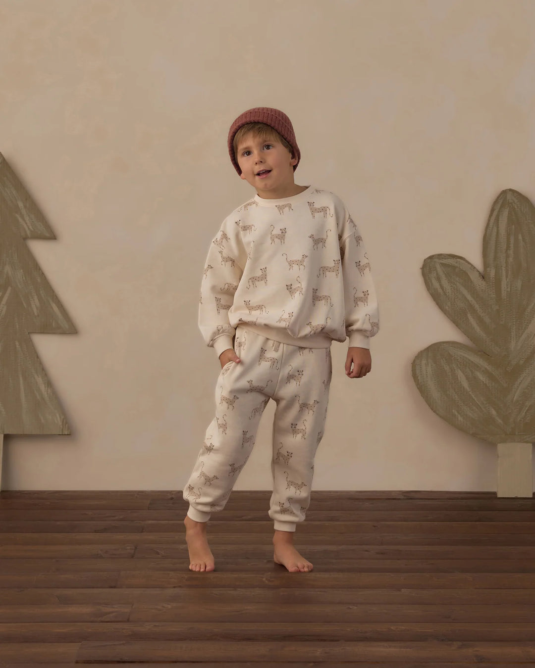 Babesta Jogger Sweatpant Leopards by Rylee + Cru 
