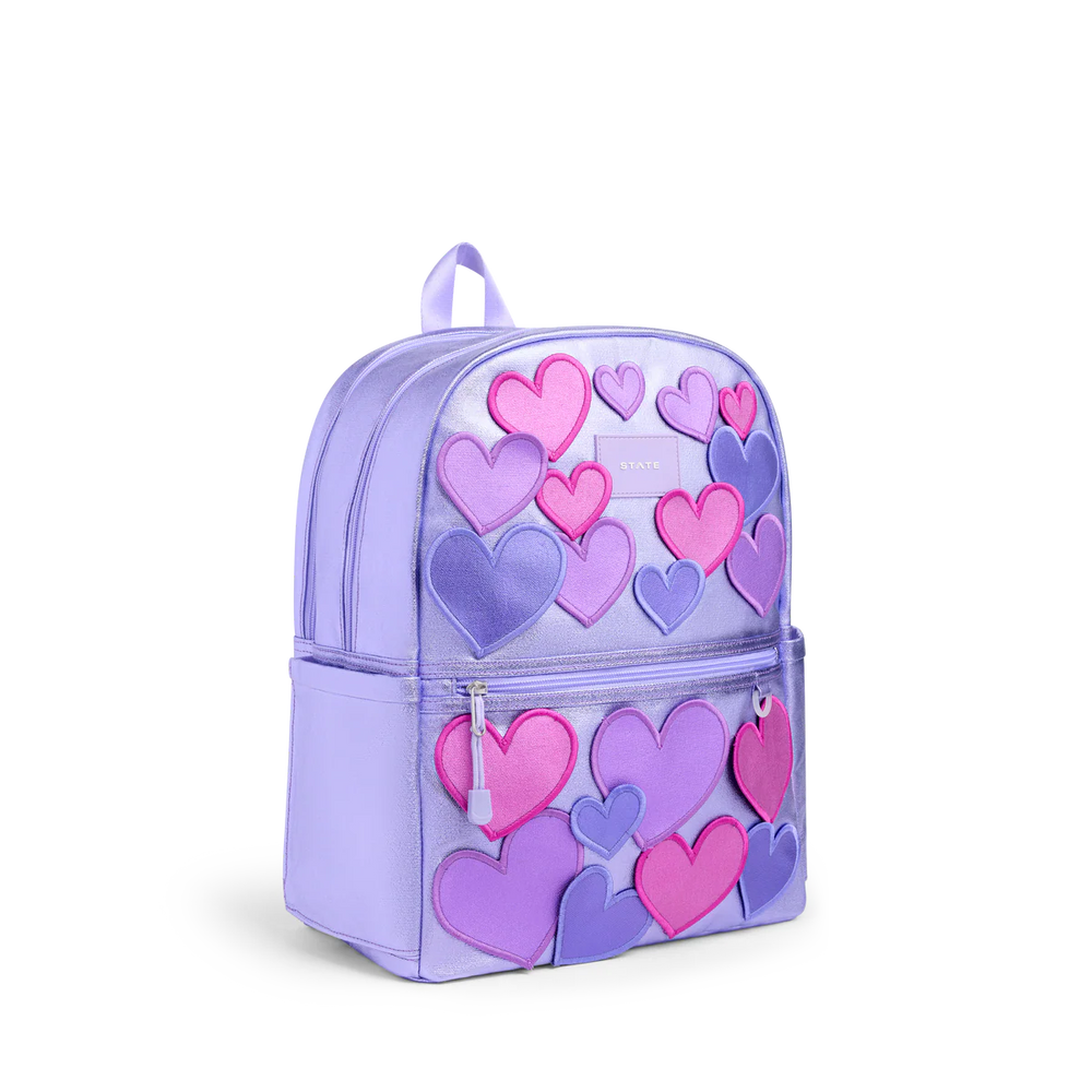 Babesta Kane Kids Double Pocket 3D Hearts Backpack by State Bags
