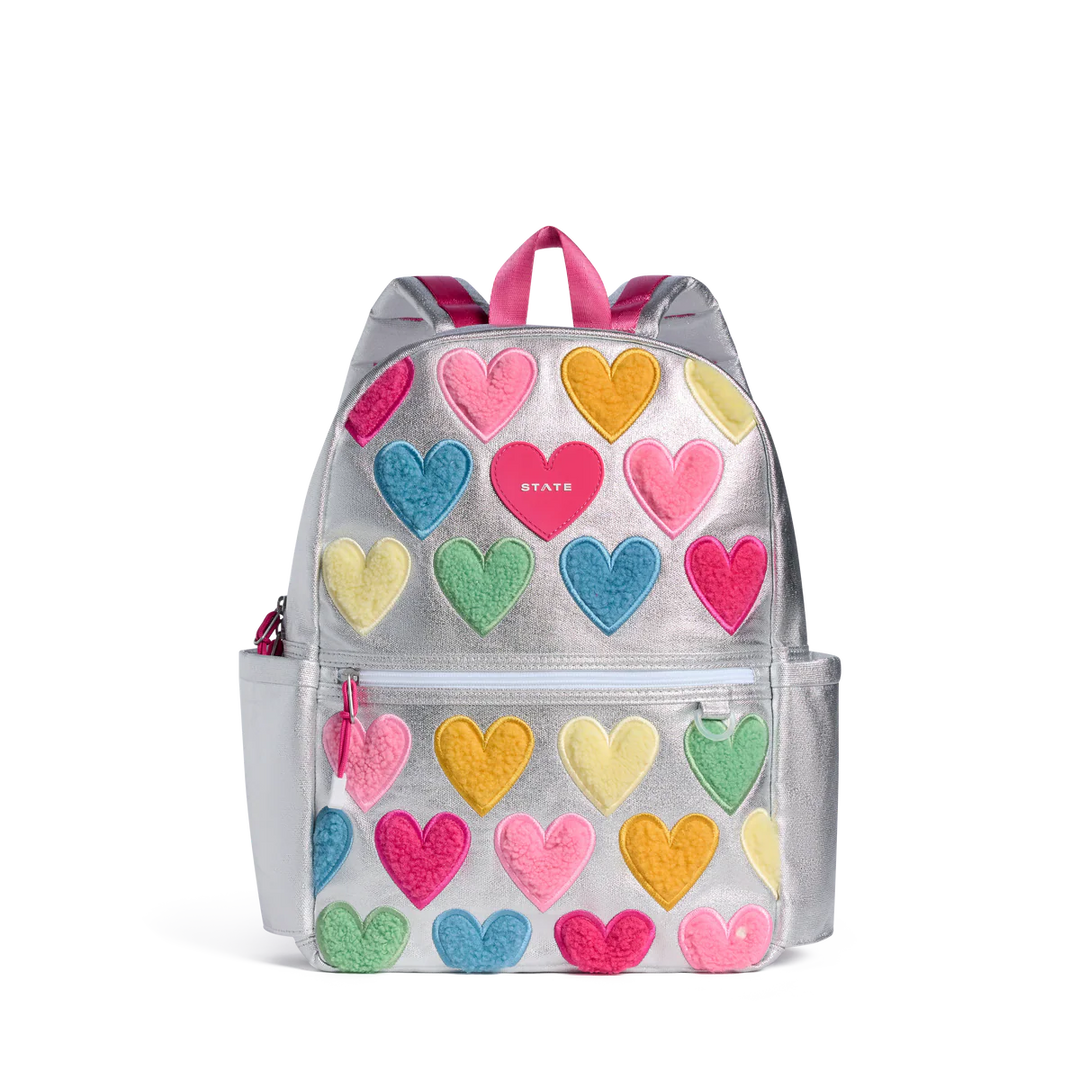 Babesta Kane Kids Happy Fuzzy Hearts Backpack by State Bags