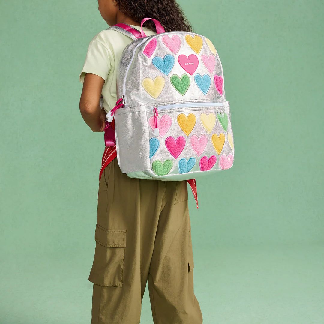 Babesta Kane Kids Happy Fuzzy Hearts Backpack by State Bags