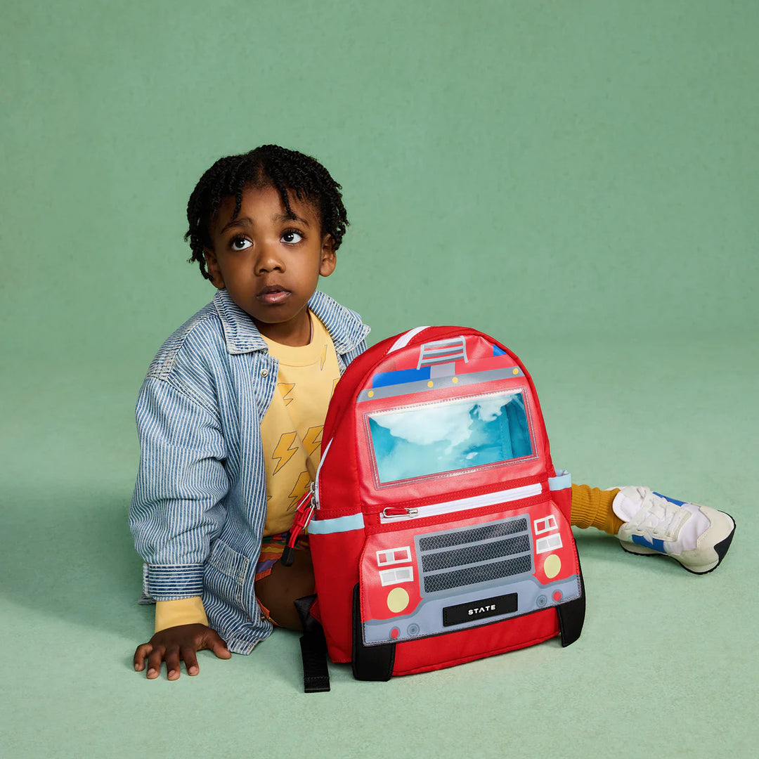 Babesta Kane Kids Mini Firetruck Backpack by State Bags