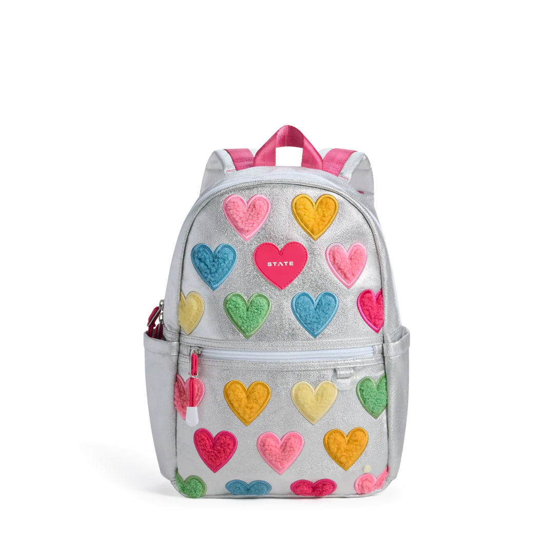 Babesta Kane Kids Mini Happy Fuzzy Hearts Backpack by State Bags