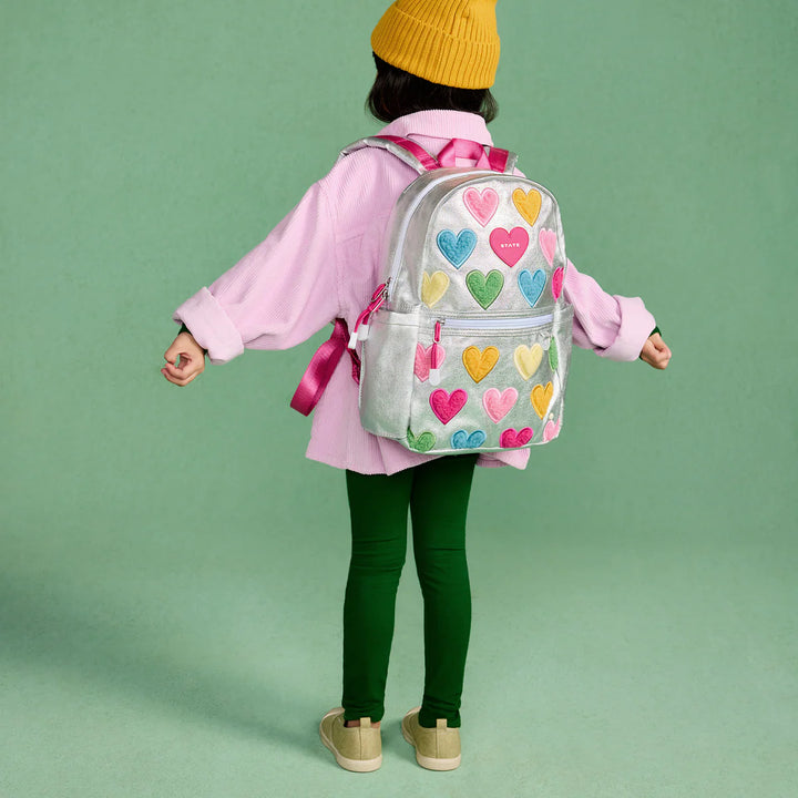 Babesta Kane Kids Mini Happy Fuzzy Hearts Backpack by State Bags