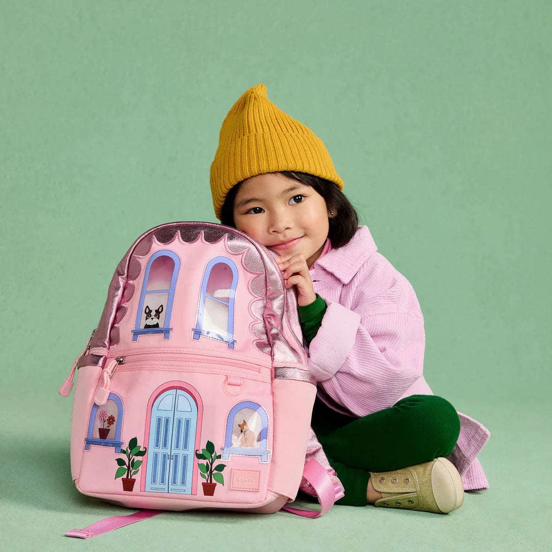 girls backpack mini The Della Fine Leather Purse, Brownat Holtz Leather mini backpack crafted from full grain American leather Kane Kids Mini House Backpack