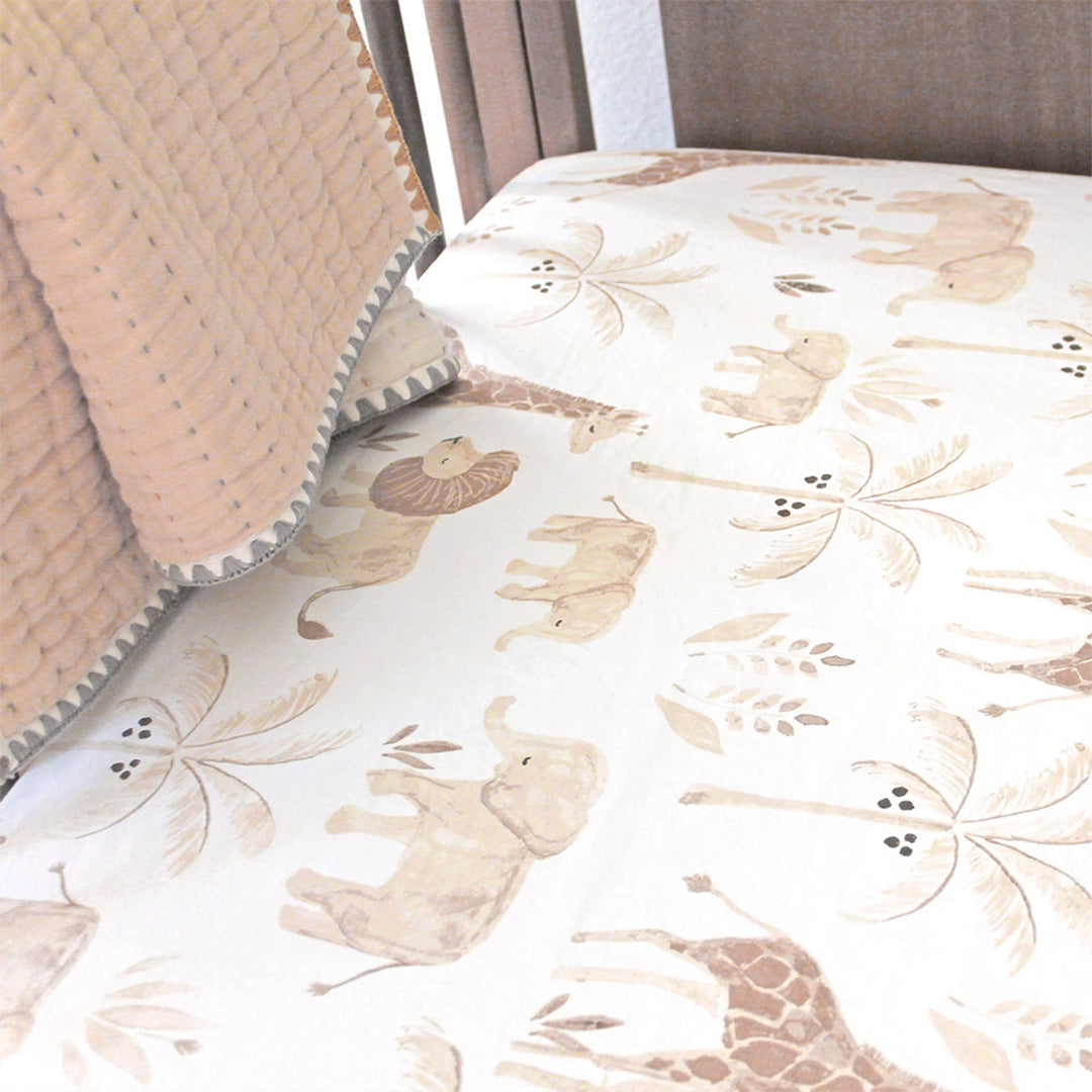Babesta Kendi Animal Crib Sheet by Crane Baby