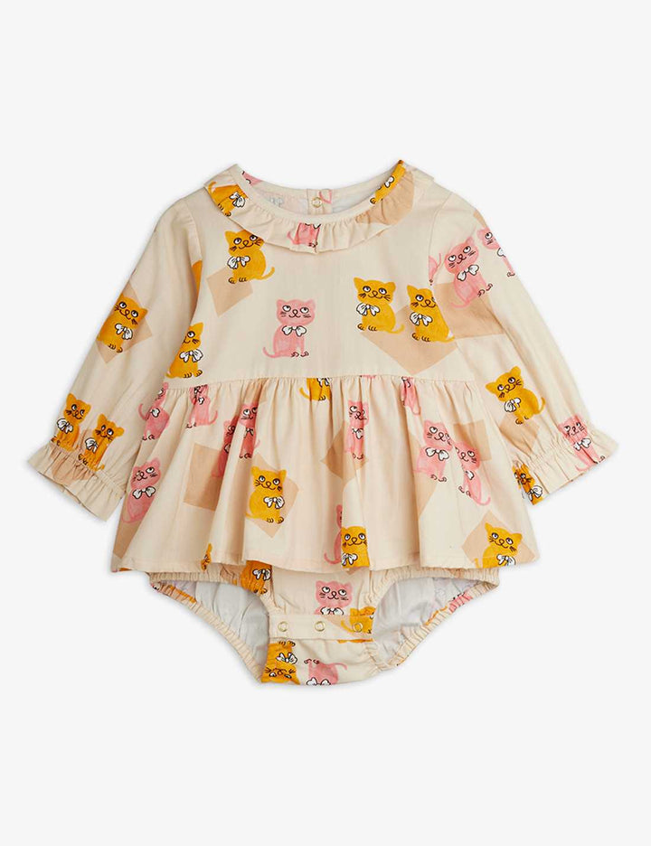 Babesta Kittens aop Bodysuit Romper by Mini Rodini 