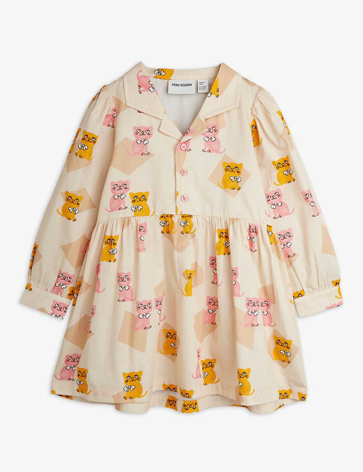 Babesta Kittens aop Woven Dress by Mini Rodini 